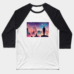 Desert Under the Cosmos Baseball T-Shirt